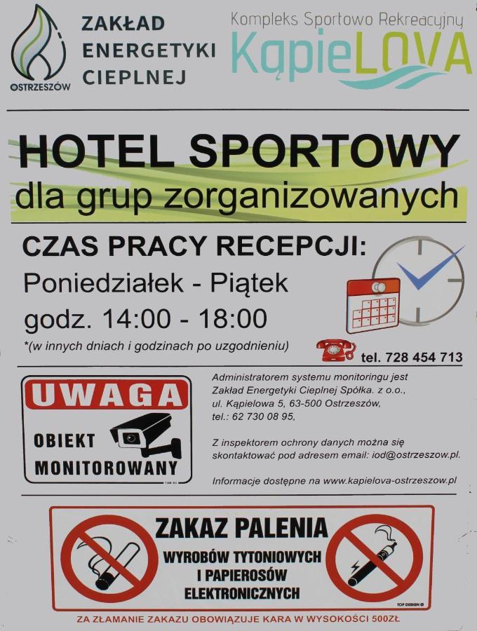 אוסטז'שוב Hotel Sportowy מראה חיצוני תמונה